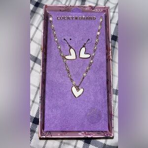 Lucky Brand necklace and matching earrings